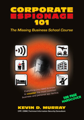 Corporate Espionage 101 Front Cover - Hardcover version